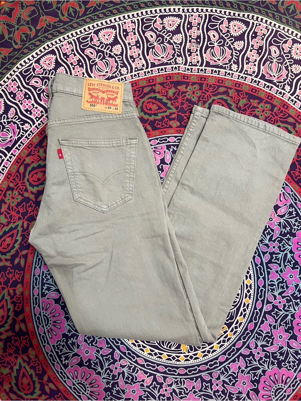 Levi’s 559 Relaxed Straight Fit Stretch 29x32 Khaki Denim